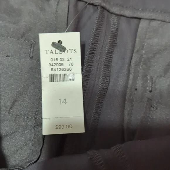 Talbots Black Dress Pants Size 14 Chatham Ankle Pants - Picture 7 of 8